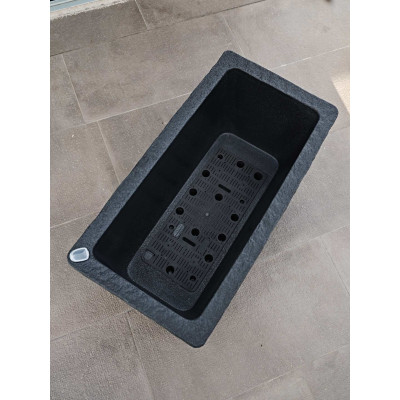 CASSETTA PETRAM CON RISERVA D'ACQUA cm. 81x42x40,4 h ARDESIA PIETRA