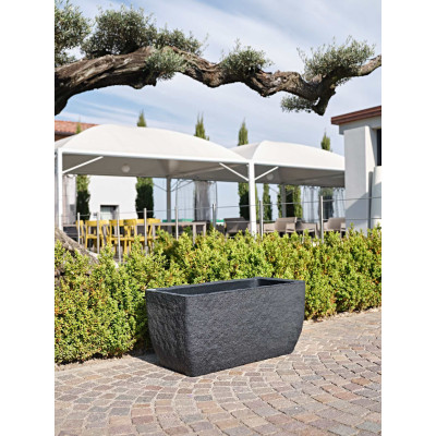 CASSETTA PETRAM CON RISERVA D'ACQUA cm. 81x42x40,4 h ARDESIA PIETRA