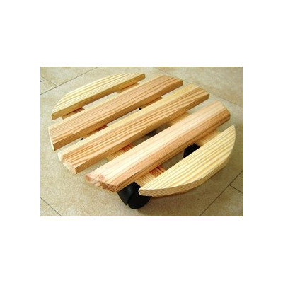 CARRELLO TONDO LEGNO cm. 35 NATURALE