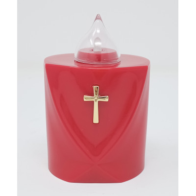 LUMINO CROSS 120gg cm. 7,2x6x11 h ROSSO