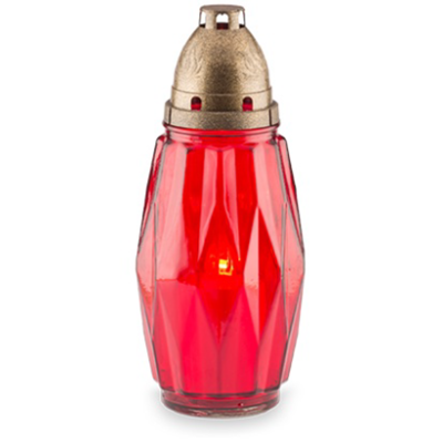 LUMINO FONS VETRO 120gg cm. 11x25 h ROSSO