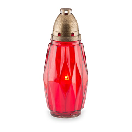 LUMINO FONS VETRO 120gg cm. 11x25 h ROSSO
