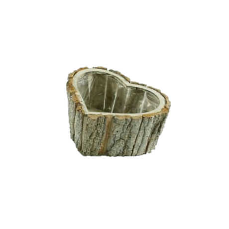 BASE CUORE CORTECCIA cm. 22x10 h SBIANCATO