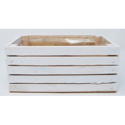 CASSETTINA LEGNO cm. 25x13x11,5 h BIANCO