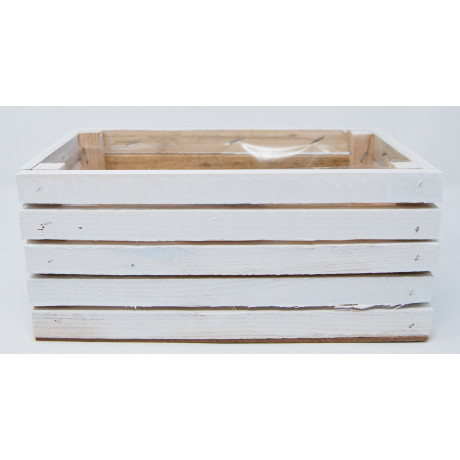 CASSETTINA LEGNO cm. 25x13x11,5 h BIANCO