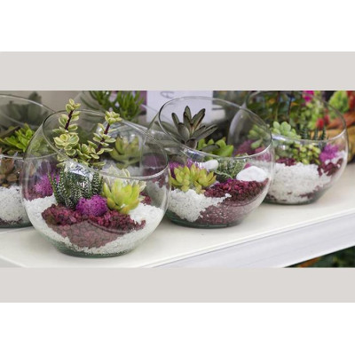 BOCCIA OBLIQUA VETRO cm. 19x6 h