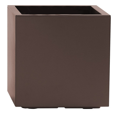 KEBE QUADRO GREENER CON RUOTE E RISERVA cm. 39,5x39,5x39,5 h RUGGINE