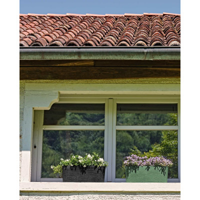 CASSETTA PAROS CON RISERVA cm. 40x18x19 h BLACK