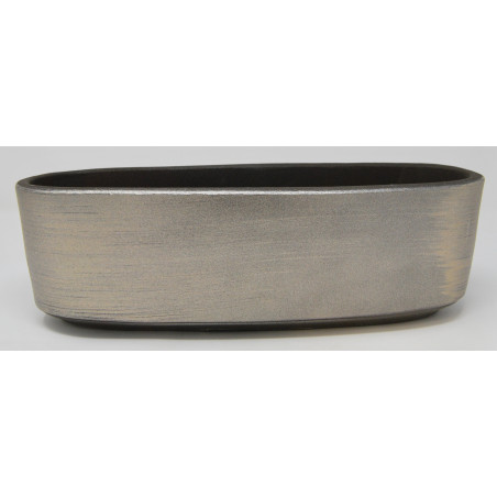 CASSETTINA OVALE TUNES cm.32x10x10 h BRONZE