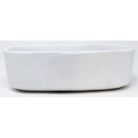 CASSETTINA OVALE TUNES cm.32x10x10 h WHITE PEARL