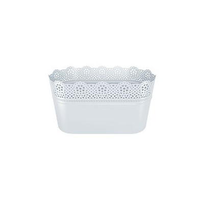 LACE CASSETTA cm. 28,5x13,5x15,5 h WHITE