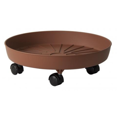 SOTTOVASO CON RUOTE TERRACOTTA