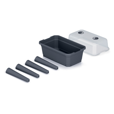 RESPANA PLANTER ECOLINE SET cm. 74,6x36,8x77,7 h ANTHRACITE